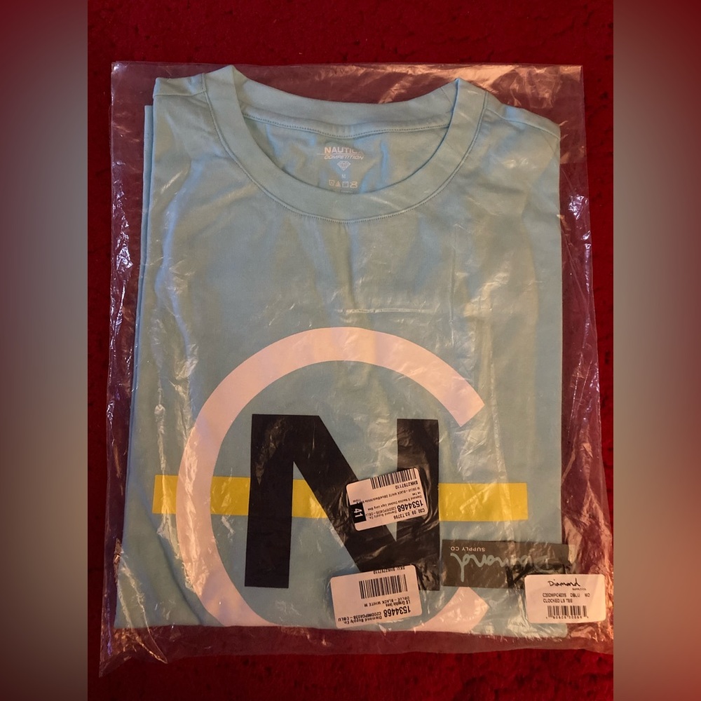 Diamond X Nautica Clocked Logo Long Sleeve Tee Blue